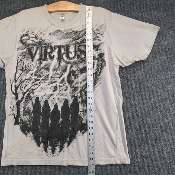 Anvil Men's Virtus Death Wicked T-Shirt Gray Large Skull Grim Reaper Graphic - Picture 14 of 16